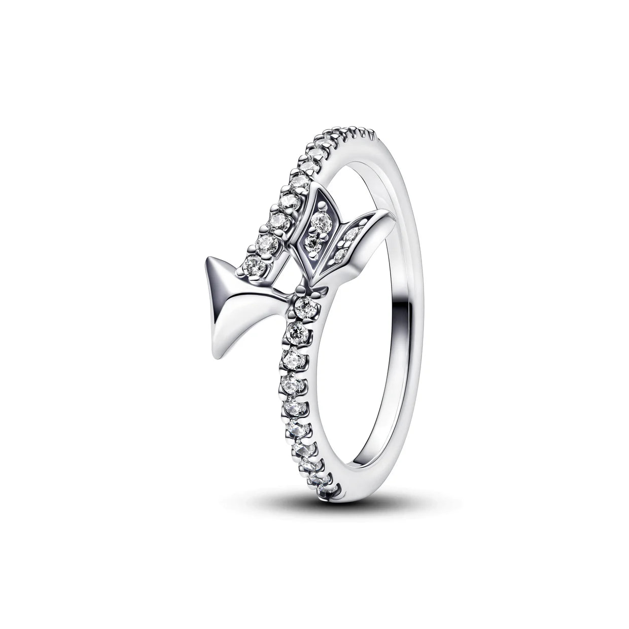 Arrow Sterling Silver Ring With Clear Cubic Zirconia