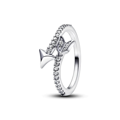 Arrow Sterling Silver Ring With Clear Cubic Zirconia