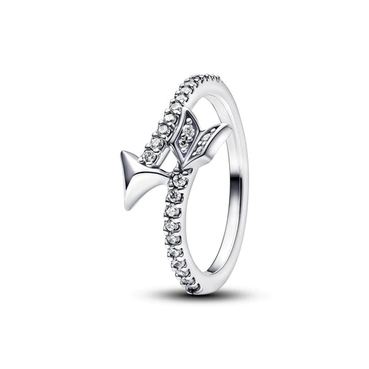 Arrow Sterling Silver Ring With Clear Cubic Zirconia