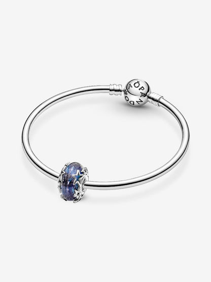 Galaxy Blue & Star Murano Charm