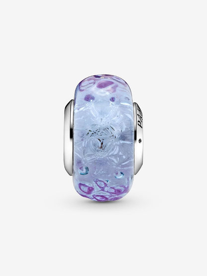 Wavy Lavender Murano Glass Charm