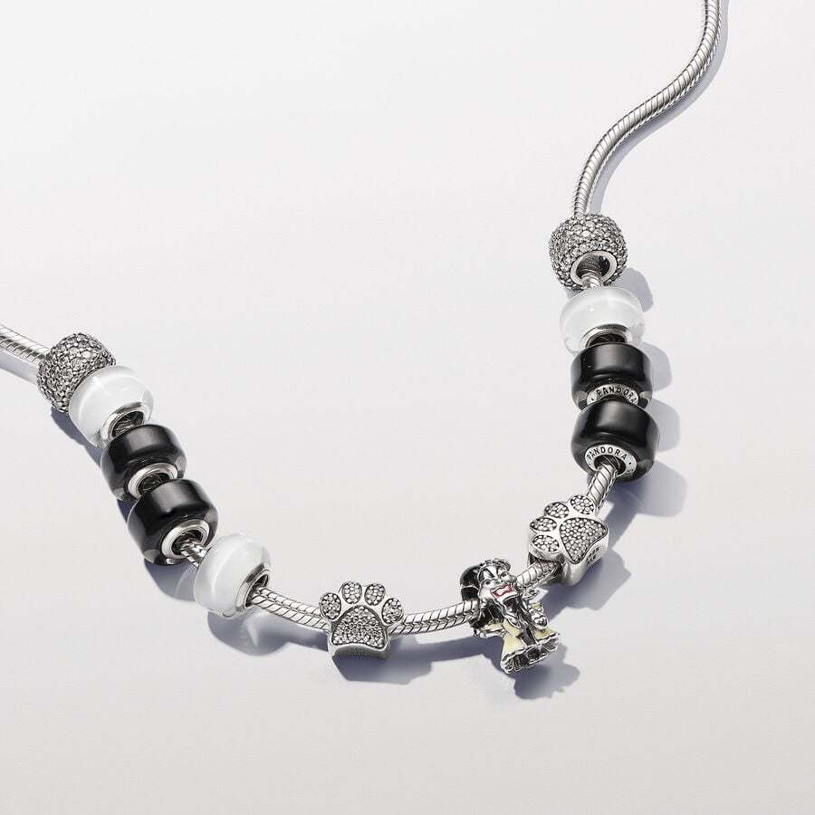 Black Mini Murano Glass Charm