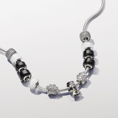 Black Mini Murano Glass Charm