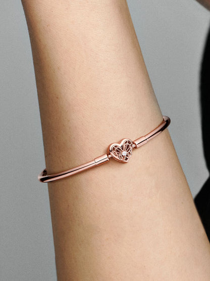 Pandora Moments Heart & Butterfly Bangle