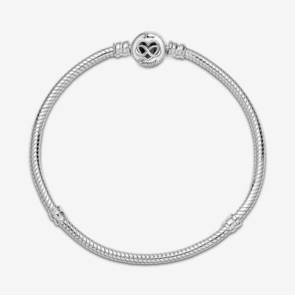 Pandora Moments Heart Infinity Clasp Snake Chain Bracelet