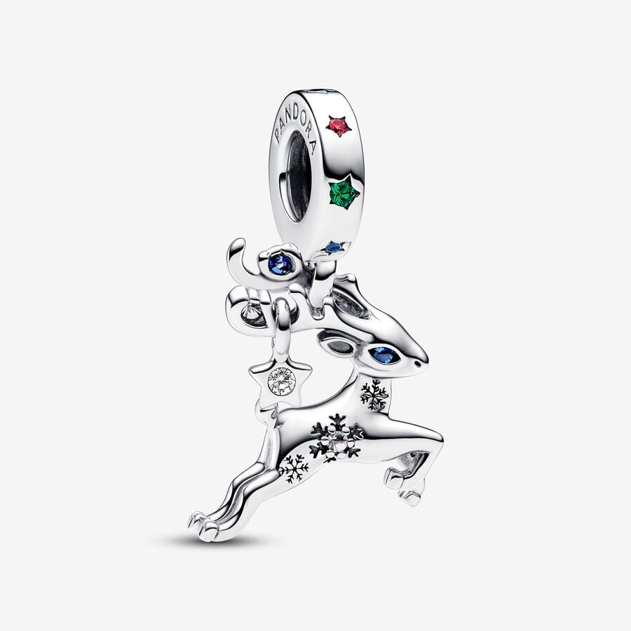Magical Christmas Reindeer Dangle Charm