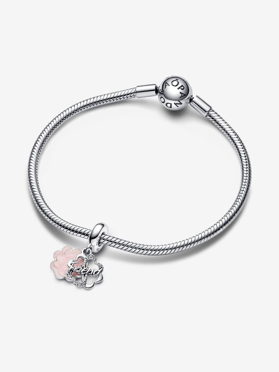 Four-leaf Clover Friendship Double Dangle Charm
