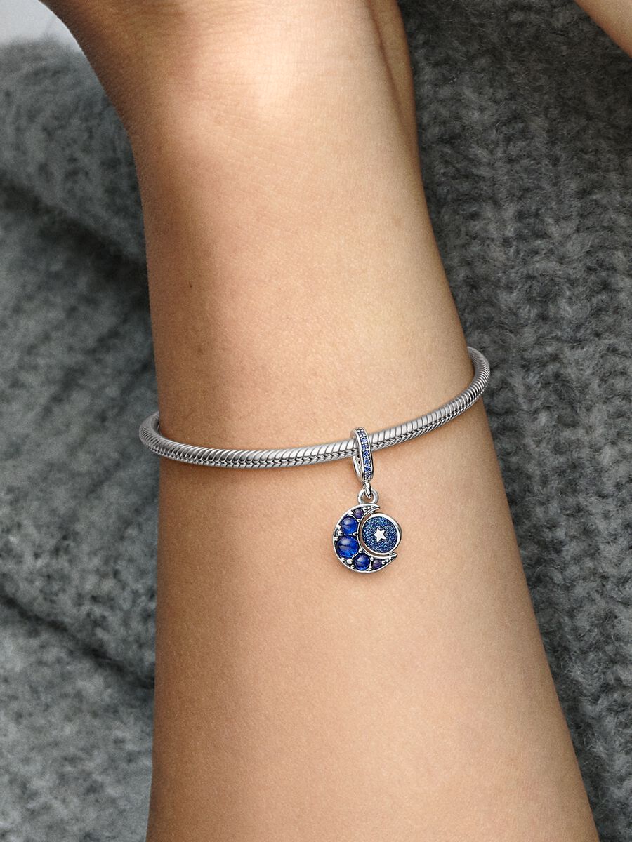 Sparkling Moon Spinning Dangle Charm