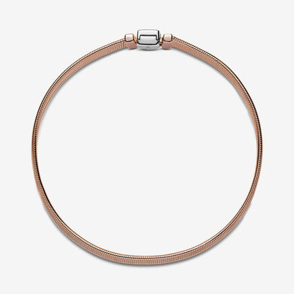 Multi snake chain 14k rose gold-plated and sterling silver bracelet