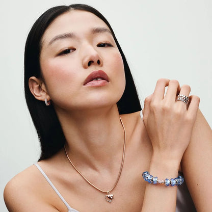 14k Rose gold-plated snake chain bracelet