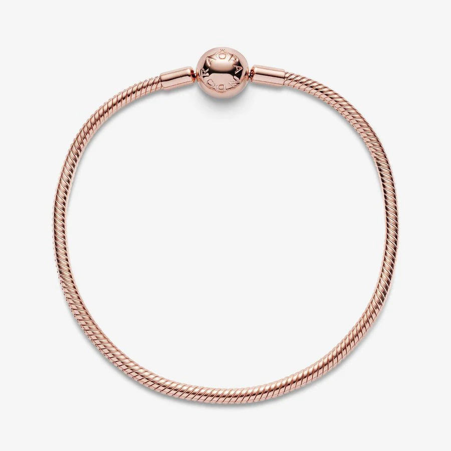 14k Rose gold-plated snake chain bracelet