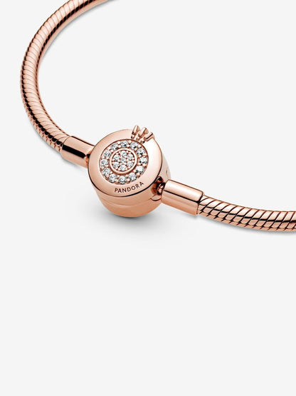 Pandora Moments Sparkling Crown O Snake Chain Bracelet