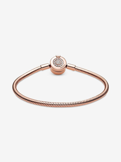 Pandora Moments Sparkling Crown O Snake Chain Bracelet
