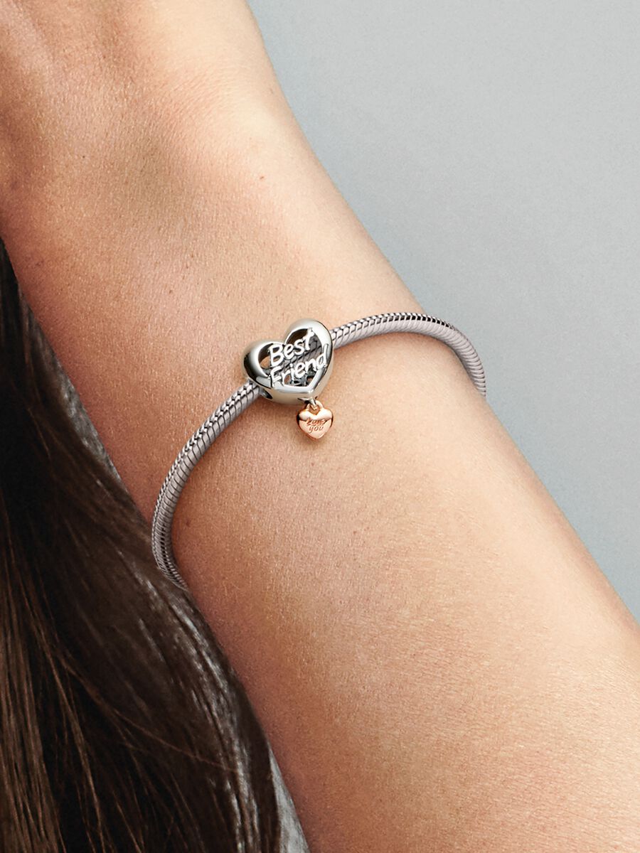 Love You Best Friend Heart Charm