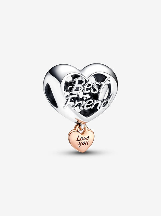 Love You Best Friend Heart Charm