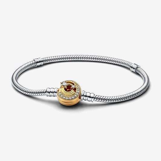 Pandora Moments Shooting Star Clasp Snake Chain Bracelet