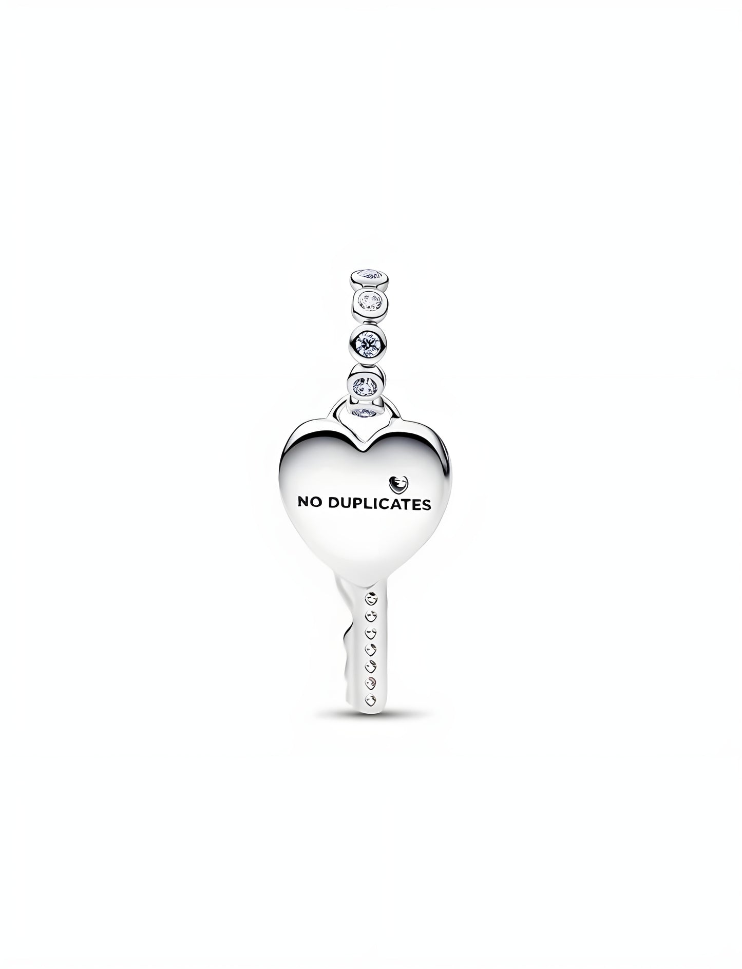 Opalescent Heart Key Dangle Charm