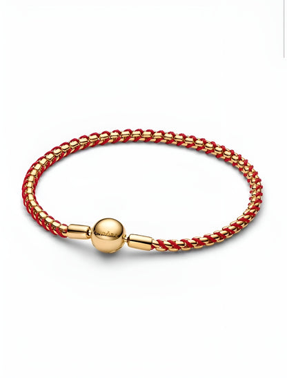 Red Cord Snake Chain Bracelet