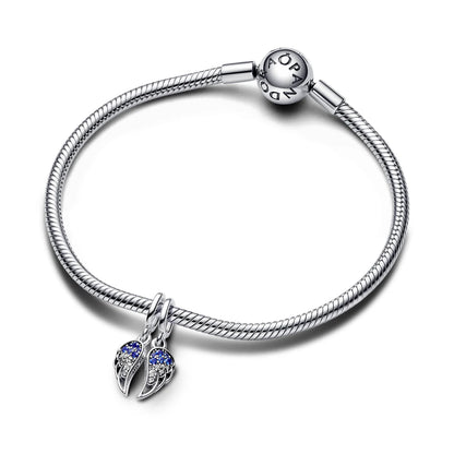 Sparkling Splitable Angel Wings Dangle Charm