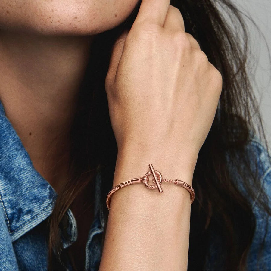 Pandora Moments T-Bar Snake Chain Bracelet