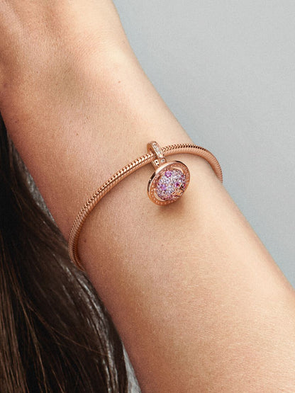 Planet Saturn Sparkling Dangle Charm