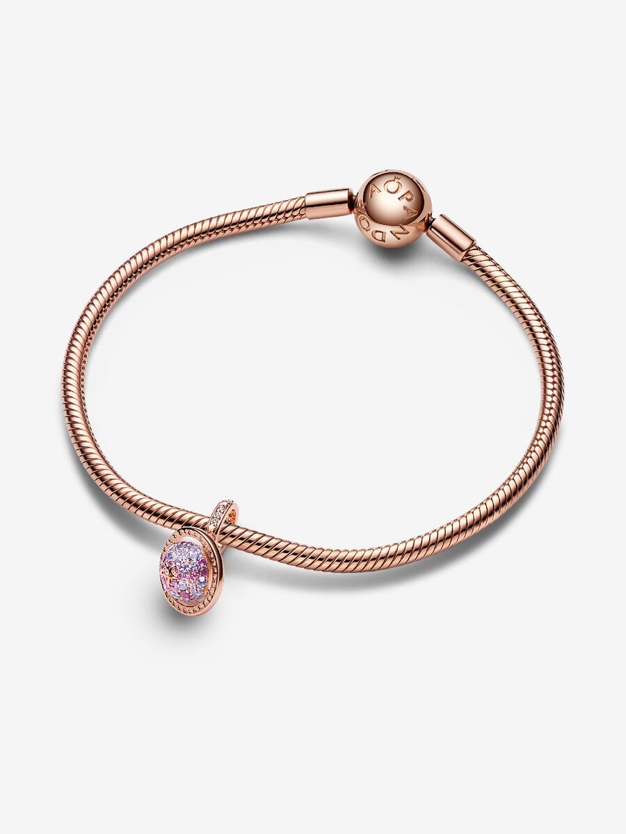 Planet Saturn Sparkling Dangle Charm