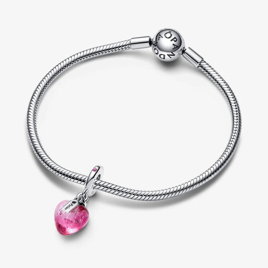 Love Potion Murano Glass Heart Dangle Charm