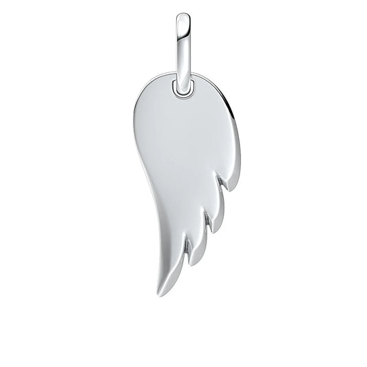Engravable Angel Wing Tag Pendant
