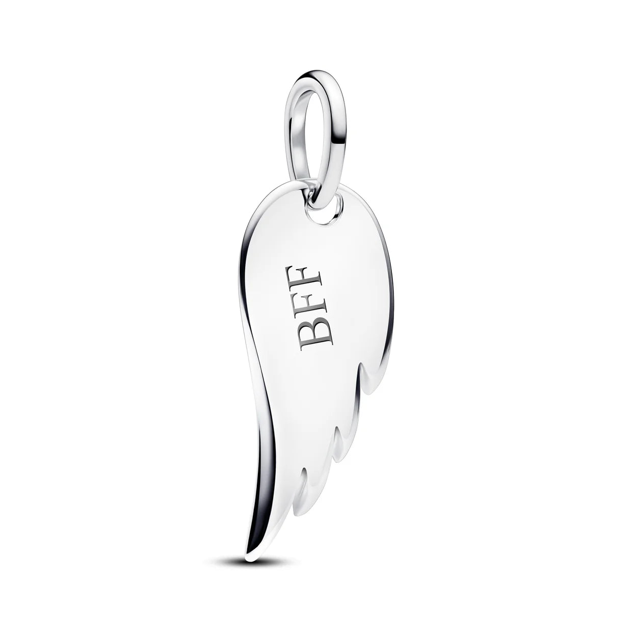 Engravable Angel Wing Tag Pendant