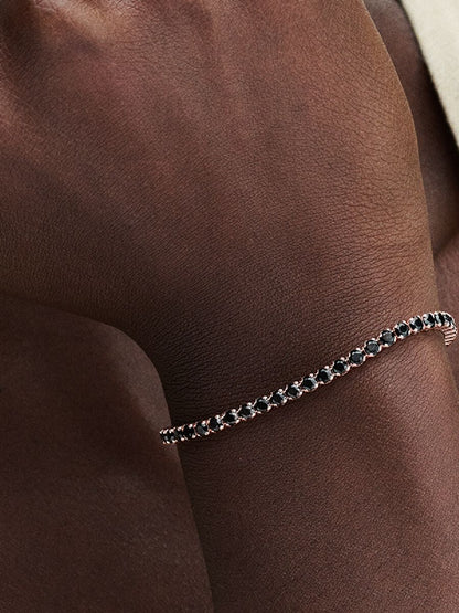 Black Sparkling Tennis Bracelet