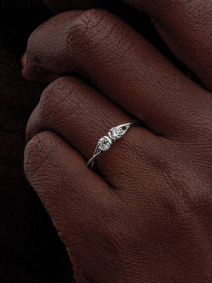 Pandora Infinite Sterling Silver Double-Facing Lab-grown Diamond Ring