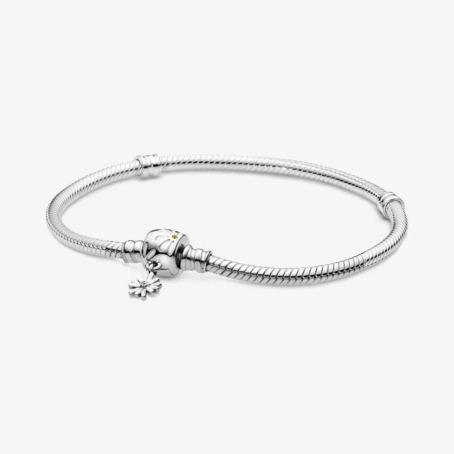 Snake chain sterling silver bracelet