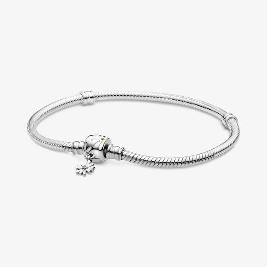 Snake chain sterling silver bracelet
