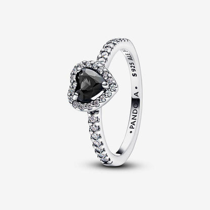 Elevated Black Heart Ring