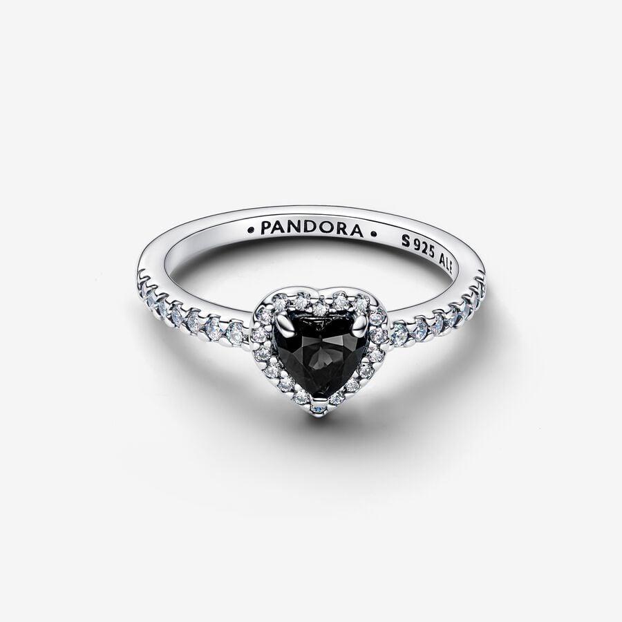 Elevated Black Heart Ring