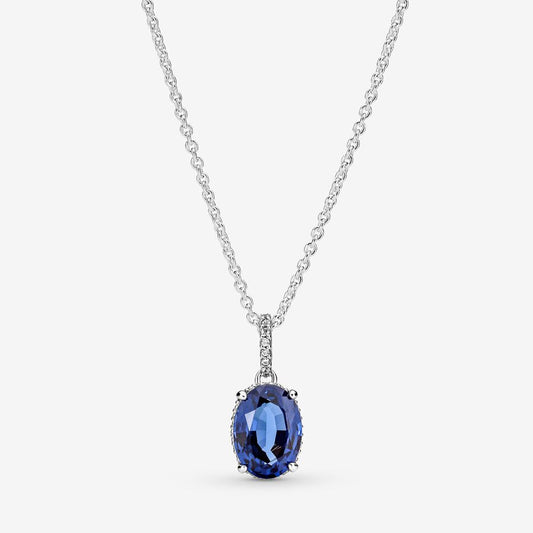 Sparkling Statement Halo Pendant Necklace
Sterling silver