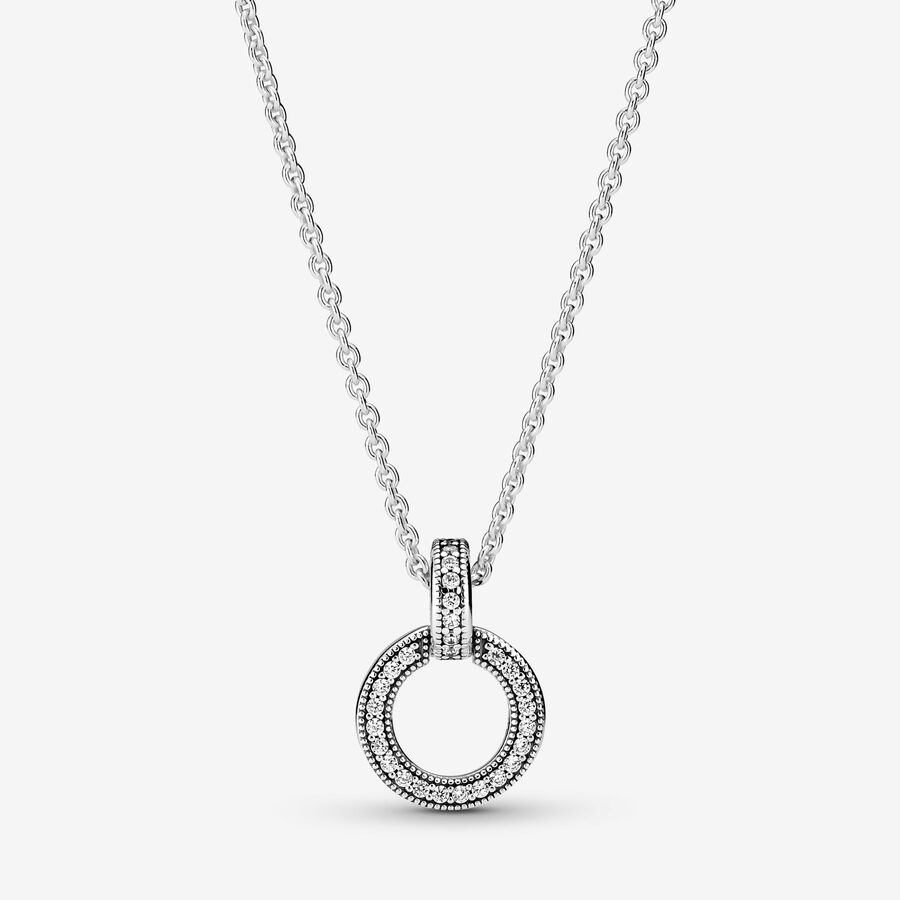 Pandora Double Circle Pendant Necklace