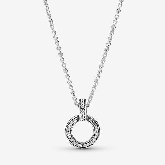 Pandora Double Circle Pendant Necklace
