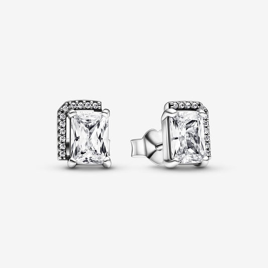 Pandora sterile silver Clear stone earings